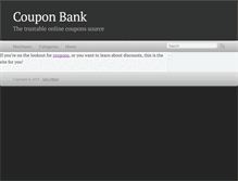 Tablet Screenshot of coupon-bank.com